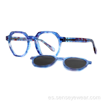 Fashion TR90 Magnetic UV400 Clip polarizado en gafas de sol